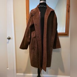 Eileen Fisher Brown Teddy Jacket